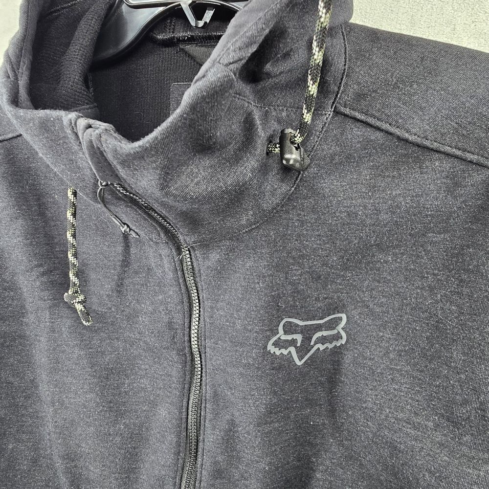 Fox Racing Ranger Fire Jacket Mens Medium Black Soft Shell Full Zip Hoodie - Picture 3 of 7